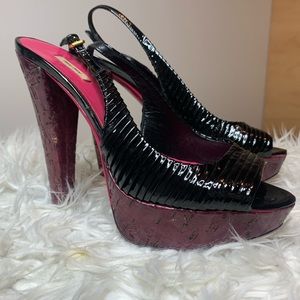Black and Pink Miu Miu Heels